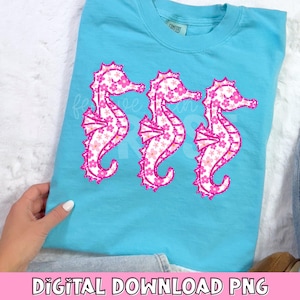 Preppy Summer Seahorse PNG Summer vibes PNG Retro Boho Girly Summer Flower Girls Trip Png Trendy Summer Png for tshirt sublimation