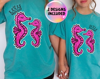 Mama Mini PNG Preppy Summer PNG Glitter Seahorse Sublimation design de camiseta Summer Vibes PNG Olá Verão Png Combinando com a Vida de Mãe PNG