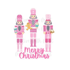 Cascanueces navideño rosa PNG: Clip art de Boujee Kawaii (Descarga digital)