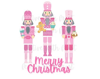 Pink Christmas Nutcracker PNG | Boujee Kawaii Holiday Clipart for Sublimation