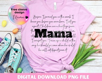 Christian Mom PNG: Bible Verse Mother's Day Design (Digital Download)
