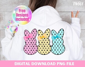 Coquette Easter Bunny PNG: Boujee Preppy Clipart (Digital Download)