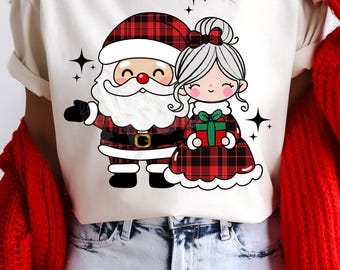 Sr. e Sra. Papai Noel PNG | Download instantâneo Uso comercial | Sublimação de Natal | Sr. e Sra. Papai Noel Natal combinando Download digital