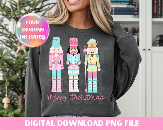 Pink Nutcracker Friends PNG Digital Download | Christmas Holiday Sublimation | Commercial Use | PNG Instant Download | Pink Christmas PNG