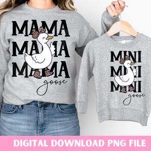 Mamá Mini Ganso PNG: Lazo de Leopardo, Diseño para el Día de la Madre (Descarga Digital)