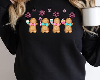 Pink Gingerbread Christmas PNG | Girly Holiday Sublimation Design