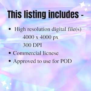this listing includes high resolution digital files