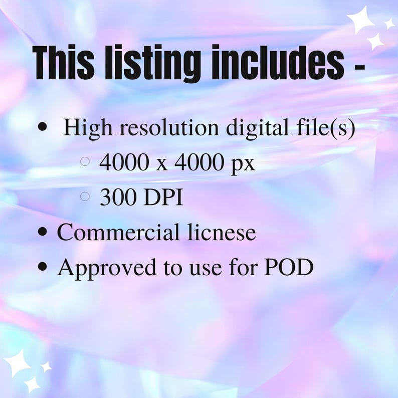 this listing includes high resolution digital files