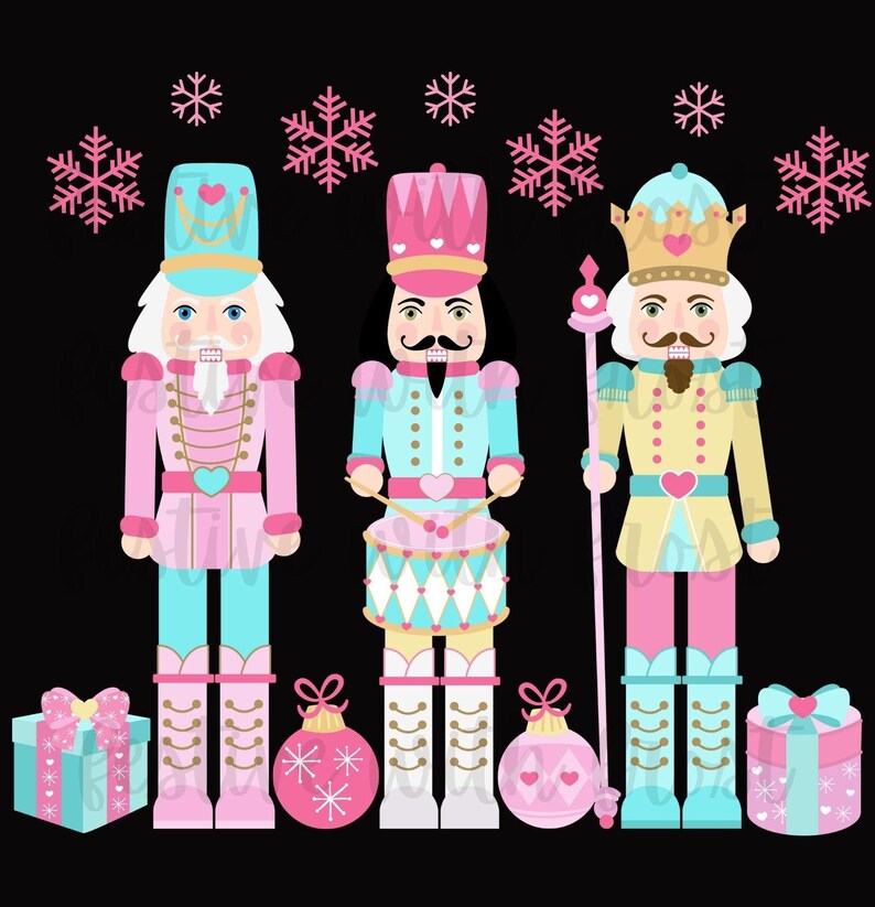 Cascanueces rosa: Amigos PNG, descarga digital / Sublimación navideña / Uso comercial / Descarga instantánea PNG / Navidad rosa PNG imagen 6