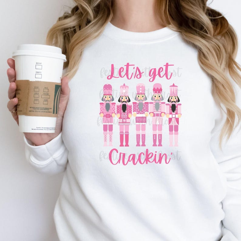 Pink Christmas PNG, Nutcrackers PNG Instant Download, Christmas Sublimation, Digital Download, Pink Character PNG, Let's Get Sublimation image 4