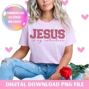 Jesus är min Alla hjärtans dag glitterdesign: Kristen kärlek PNG (digital nedladdning)