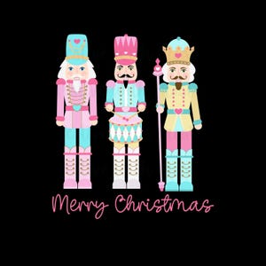 Cascanueces rosa: Amigos PNG, descarga digital / Sublimación navideña / Uso comercial / Descarga instantánea PNG / Navidad rosa PNG imagen 2
