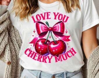 Cherry Print PNG: Girly Valentine's Day Coquette Design (Digital Download)