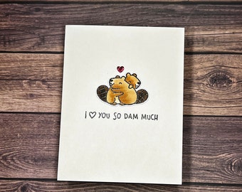 Handmade Card, Love Birthday, Valentine's Day, Anniversary Card, Thinking of You, Punny Cards