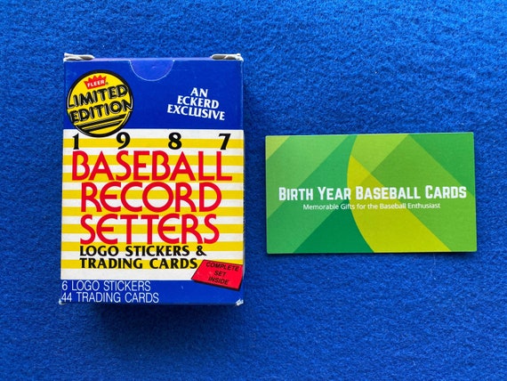 1987 Fleer Baseball Record Setters Logo Stickers & Trading Cards Limited Edition an Eckerd Exclusive | Baseball Trading Cards | Junk Wax Era - Etsy 1987 Fleer Baseball Record Setters Logo Stickers & Trading Cards Limited Edition an Eckerd Exclusive | Baseball Trading Cards | Junk Wax Era - Etsy