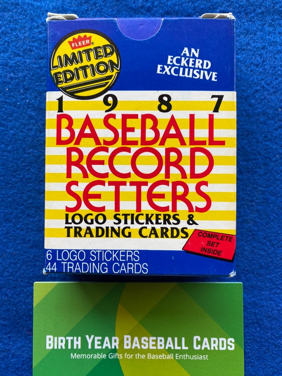 1987 Fleer Baseball Record Setters Logo Stickers & Trading Cards Limited  Edition an Eckerd Exclusive | Baseball Trading Cards | Junk Wax Era - Etsy