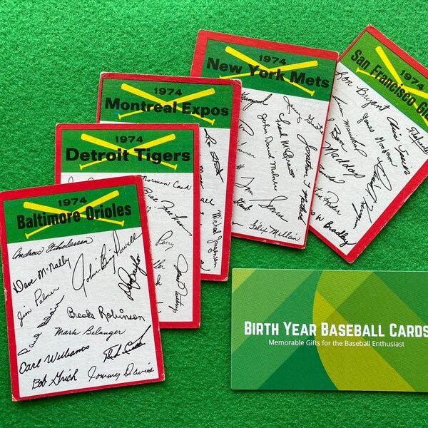 Baseball Card Checklist - Etsy