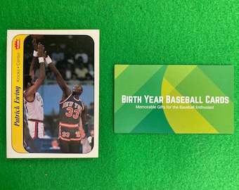 1986 Fleer Patrick Ewing Sticker Card 6 of 11 | Patrick Ewing Basketball Card | Patrick Ewing #6 of 11 | Vintage Basketball Trading Card