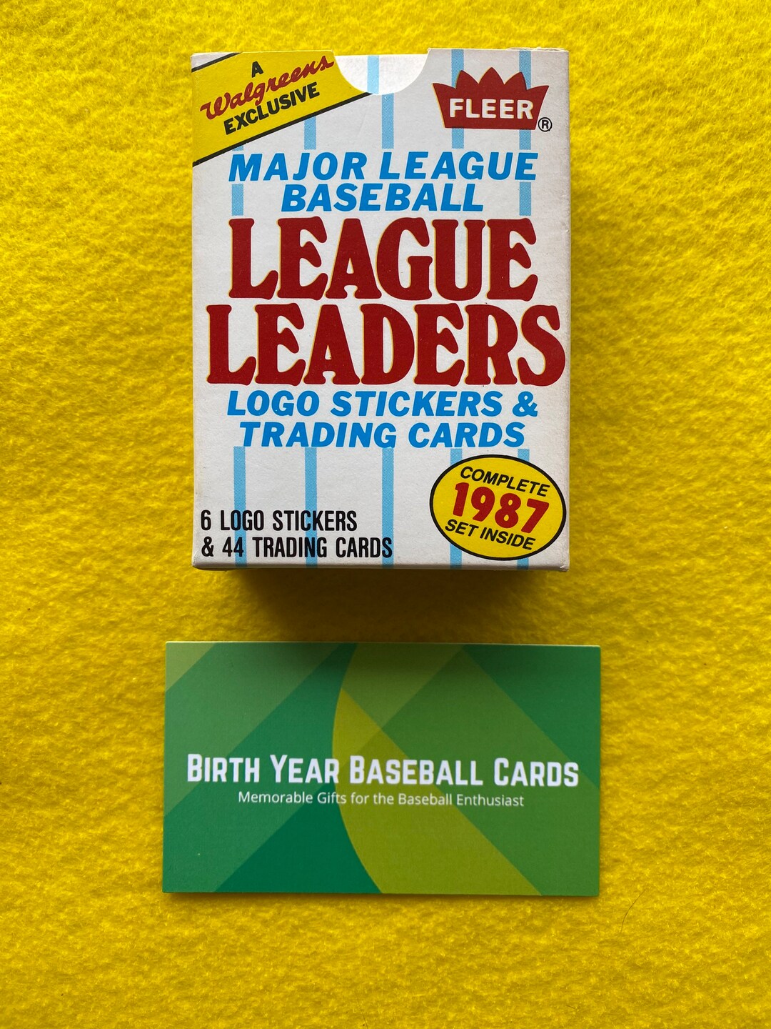 1987 Fleer Walgreens Exclusive MLB League Leaders Logo Stickers