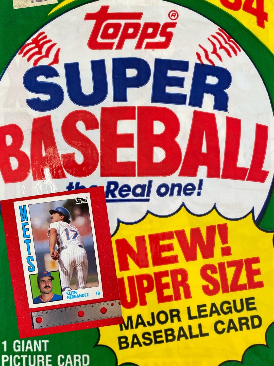 Keith Hernandez Super Size Major League Baseball Card Giant Etsy