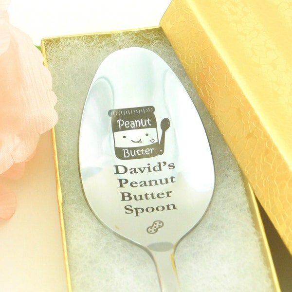 Personalized Peanut Butter Spoon, Custom Engraved Spoon, Peanut Butter Spoon, Teen Boy Gift, 21st Birthday gifts, Gift For Her, Gift For Him