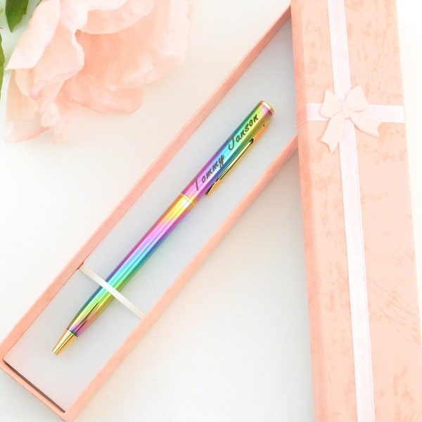 Personalized Pens, Engraved BallPoint Pen, Customized Ball Point Pen, LGBTQ, Journaling Pens, Ball Point Pen, Bolt Action Pen, Cute Pen