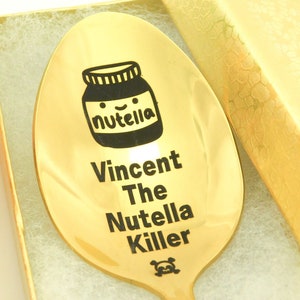 Personalized Nutella Spoons, Custom Spoons, Nutella Spoon, Engraved Spoon, Birthday Gift, Father in Law Gifts, Nutella Killer, Teen Boy Gift