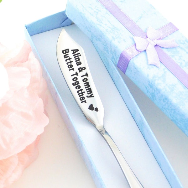 Personalized Silver Butter Knife, Engraved Knife, Custom Knife, 1st Anniversary Gift, Christmas Gift For Boyfriend, 21st Birthday Gift