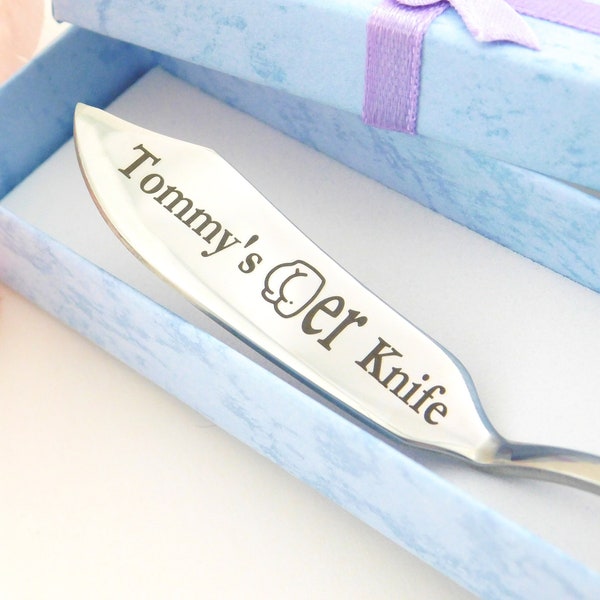 Personalized Silver Butter Knife, Engraved Custom Knife, 1st Anniversary Gift, Christmas Funny Gifts For Boyfriend Her, 21st Birthday Gifts