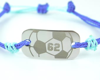 Personalized Soccer Bracelet, Sports Team Bracelet, Engraved Soccer Bracelet, Birthday Gifts For Boyfriend, Gift For Soccer Players Coach