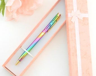 Personalized Pens, Engraved BallPoint Pen, Customized Ball Point Pen, LGBTQ, Journaling Pens, Ball Point Pen, Bolt Action Pen, Cute Pen