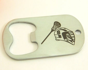 Personalized Lacrosse Keychain, Lacrosse Gifts For Players, Lacrosse Keychain Bottle Opener Gifts For Players, Custom Bottle Opener Keychain