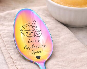 Personalized Applesauce Spoon for Kids, Teens, Adults and Applesauce Lovers