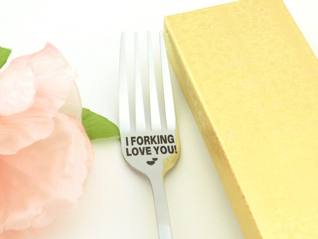 Personalized Fork, I Forking Love You, Engraved Fork, Custom Fork, 1st Anniversary Gift, Pickle