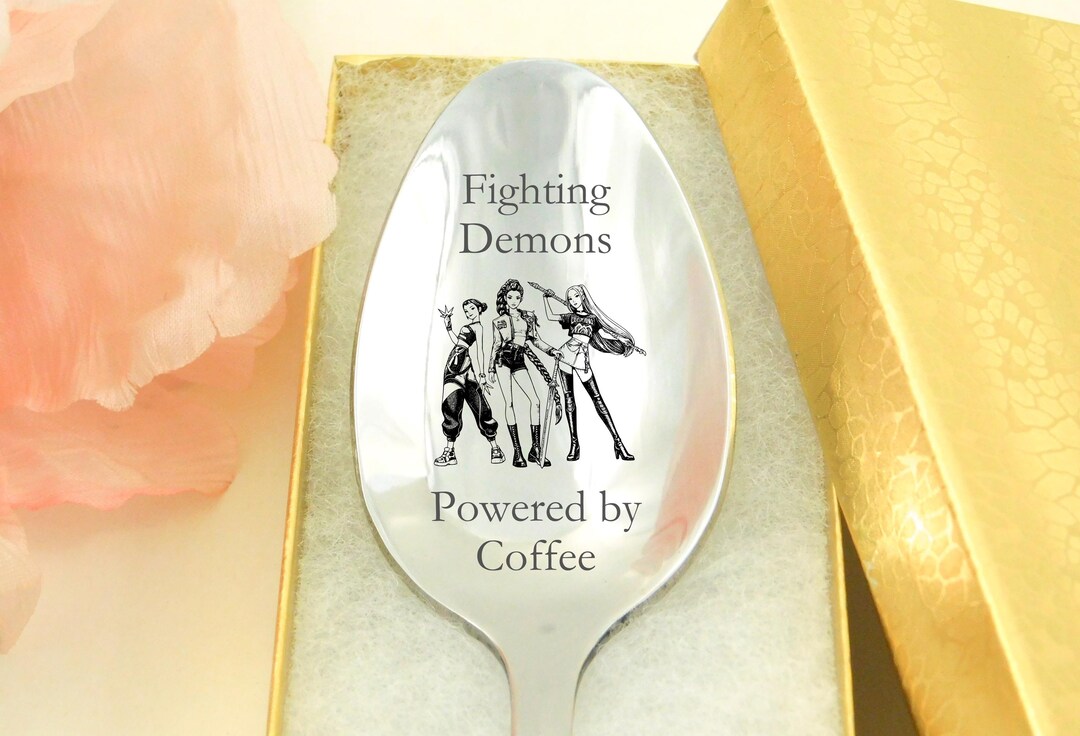 K-pop Inspired Demon Hunter Spoon – Custom Laser Engraved Coffee Spoon ...
