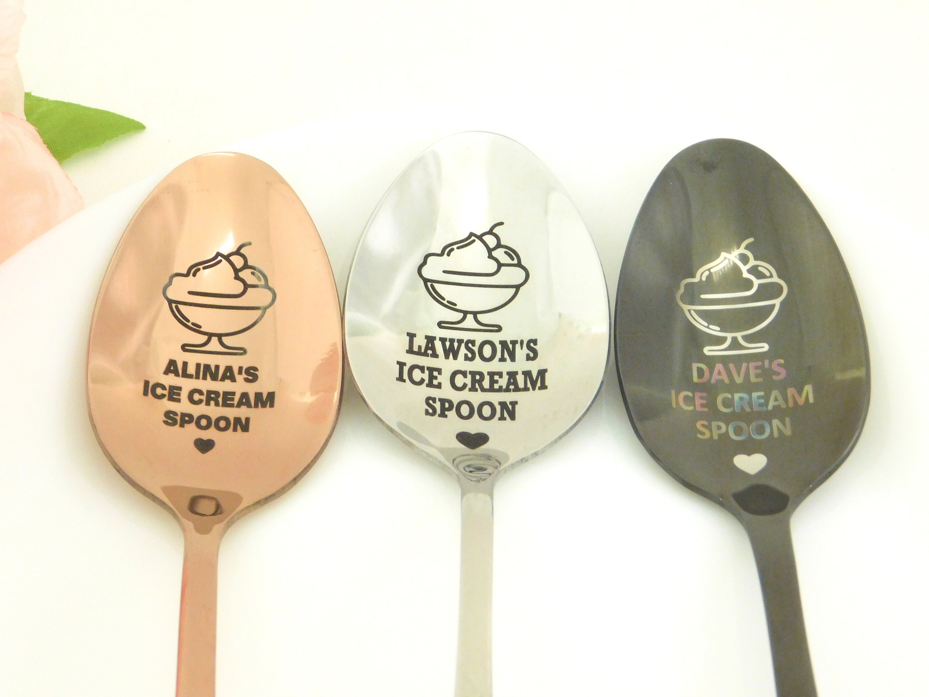 'Emergency Ice Cream Spoon' – Funny Engraved Stainless Steel Spoon Gift For Men, Women, Teens (7 Inch)