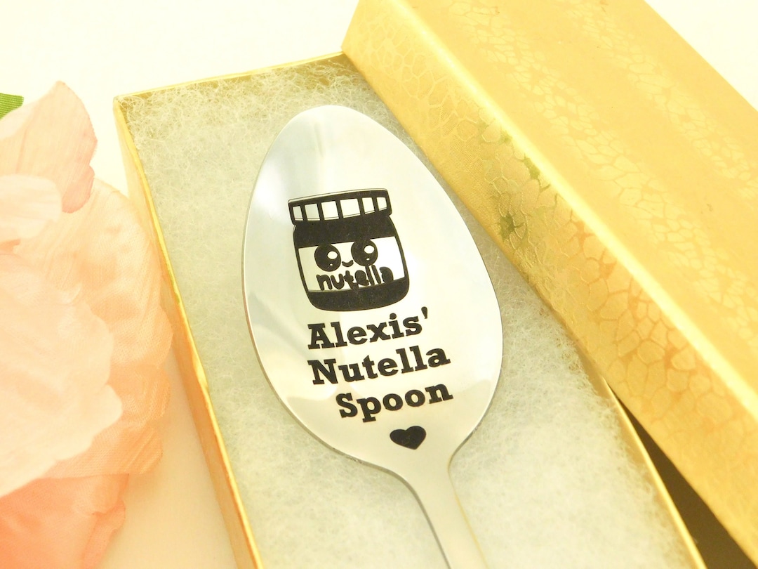 Personalized Nutella Spoons, Custom Name Spoon, Nutella Spoon, Engraved
