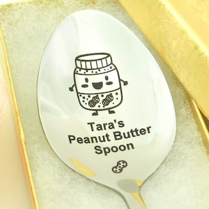 Personalized Peanut Butter Spoon, Custom Engraved Spoon, Peanut Butter Spoon, Teen Boy Gift, 21st Birthday gifts, Gift For Her, Gift For Him