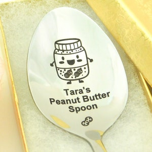 Personalized Gifts, Peanut Butter Lover Gift, Customized Spoons, Teen Boy Gifts, Gifts For Kid, Custom Peanut Butter Spoon, 18th Birthday