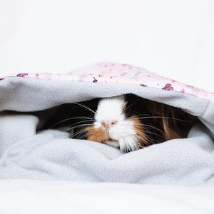 Unicorn Plush Fleece Guinea Pig Snuggle Sack - Cozy Warmth for Cavy Comfort