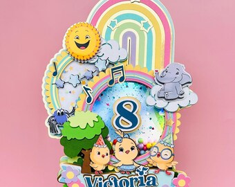 Canticos Birthday Cake Topper, 3D Layered Party Decor
