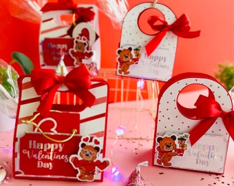 Handmade Valentine's Day Candy Bags, School Gift, Set of 6