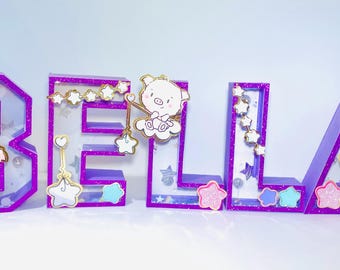 Piglet 3D Letters Custom Made, Personalized Party Decor, Cute Pig Birthday Decorations, Girl's Piglet Theme, Decoration for girl's room