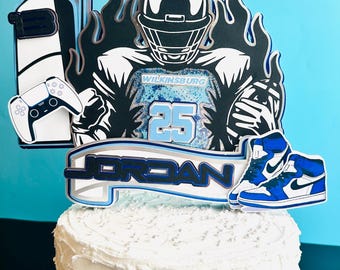 Air Jordan PS5 Cake Topper, Gamer Birthday Party Decor