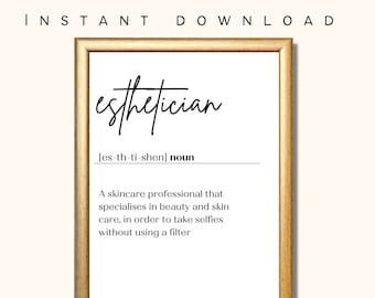 Kosmetikerin Definition Poster | Kosmetikerin Dekor | A4 Poster, A3 Poster, A1 Poster |