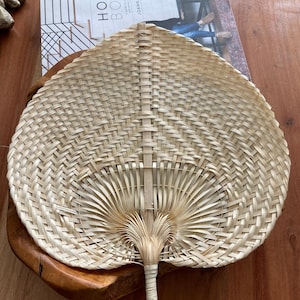 Woven Paradisio Fan Natural Color,Beach Wedding Party Favor Fans 11x15&quot;,Tropical Woven Hand Fans,Beach Wedding Fans,Wedding Bamboo Hand Fans