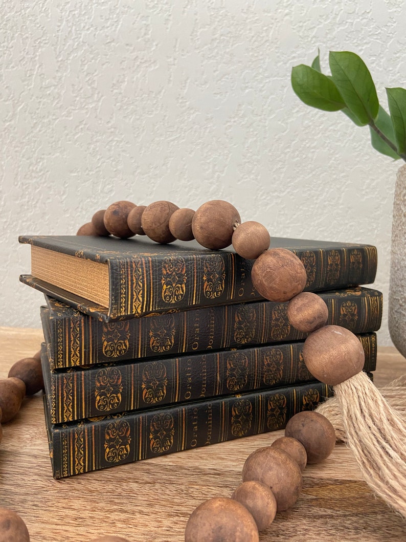 Black Antique Scroll Edge Storage Faux Book Decor,Classic Faux Leather Book Box With Gold Accents,Vintage Style Stackable Coffee Table Books image 3