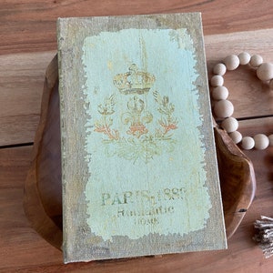 Faux Decorative Book NOT A REAL BOOK Luxury Brand Book, Glasses Decor Wood  Chain