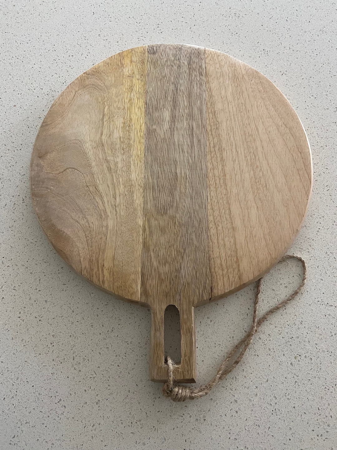 Farmhouse Mango Wood Charcuterie Board,round Natural Wood Cheese/bread