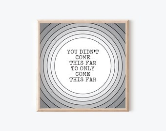 Come This Far Quote Etsy Hong Kong